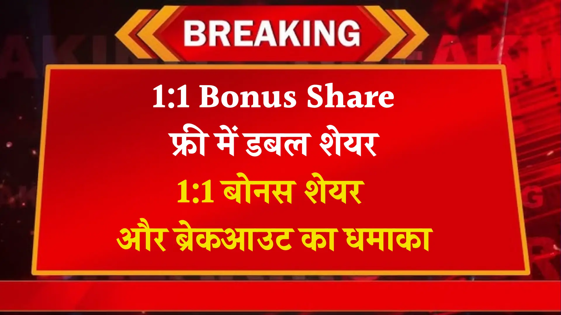 1 by 1 Bonus Share