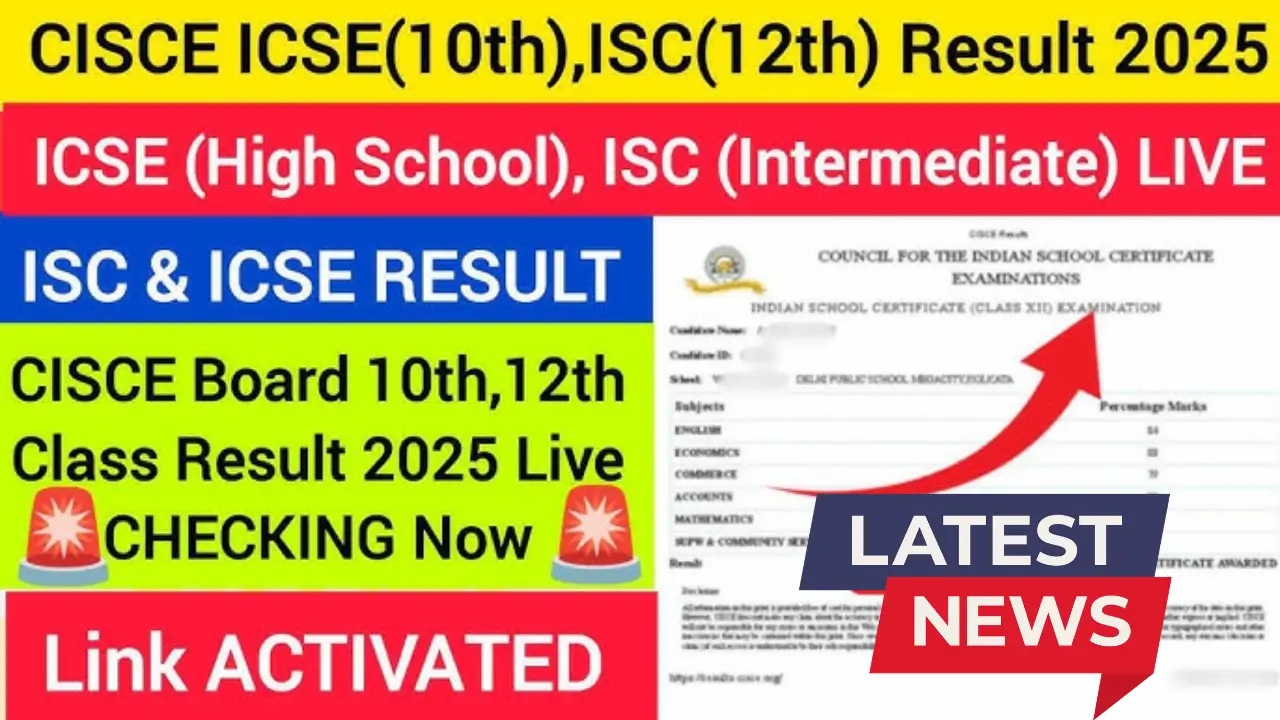 ICSE ISC Board Result 2025